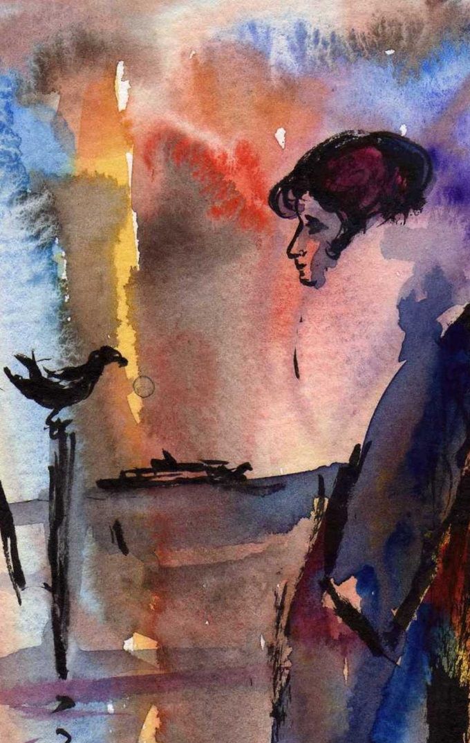 aquarelle et encre de Chine
