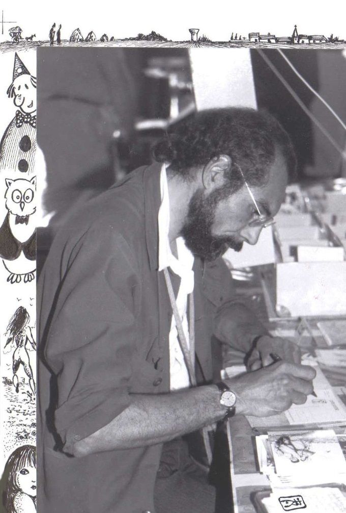 Carte postale portrait d'auteur (années 90)